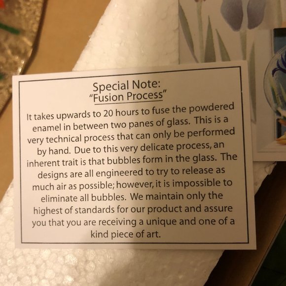 NWT, Fusion Art Glass, bowl - Picture 9 of 9